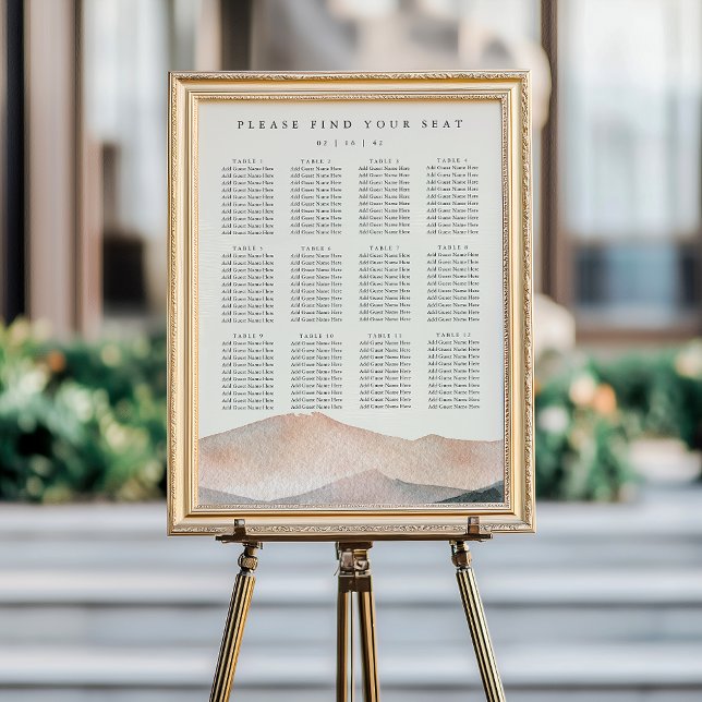 Póster Cuadro de asientos de Bodas del desierto de Sierra (Subido por el creador)