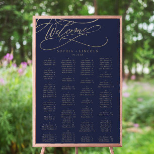 Póster Cuadro de asientos de caligrafía de la marina romá