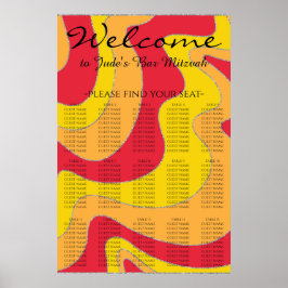 Póster Cuadro de asientos de la barra BM y la banda Mitzv