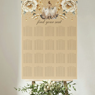 Póster Cuadro de asientos de lujo de la quinceañera de ma