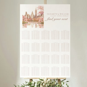 Póster Cuadro de asientos de mesa 20 Boda de Nueva York