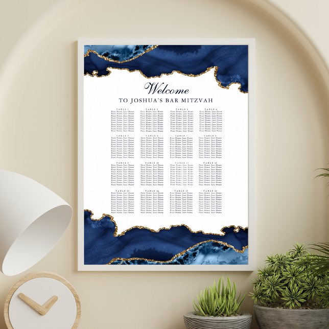 Póster Cuadro de asientos de oro azul de la Marina Mitzva (Subido por el creador)