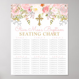 Póster Cuadro de asientos del bautismo de los Chicas del