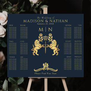 Póster Cuadro de asientos del Boda de oro del León Real d
