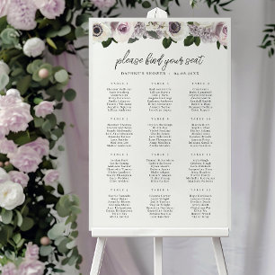 Póster Cuadro de asientos florales blancos de anémona y p