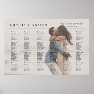 Póster Cuadro de asientos moderno para bodas fotográficos