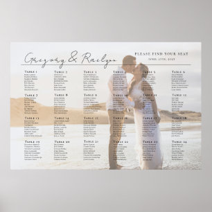 Póster Cuadro de asientos moderno para bodas fotográficos