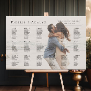 Póster Cuadro de asientos moderno para bodas fotográficos