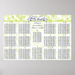 Póster Cuadro de asientos para invitados de eventos espec