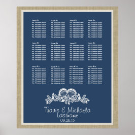 Póster Cuadro de asientos temáticos de Seashell Beach