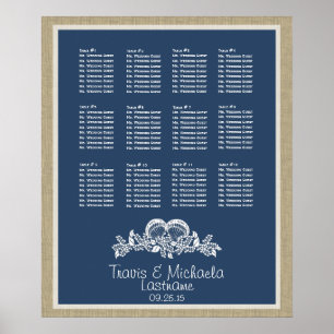 Póster Cuadro de asientos temáticos de Seashell Beach