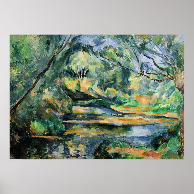 Póster Cuadro de Paul Cezanne, El Arroyo, (Frente)