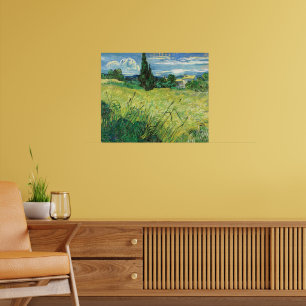 Póster Cuadro de Vincent van Gogh, Campo Verde,