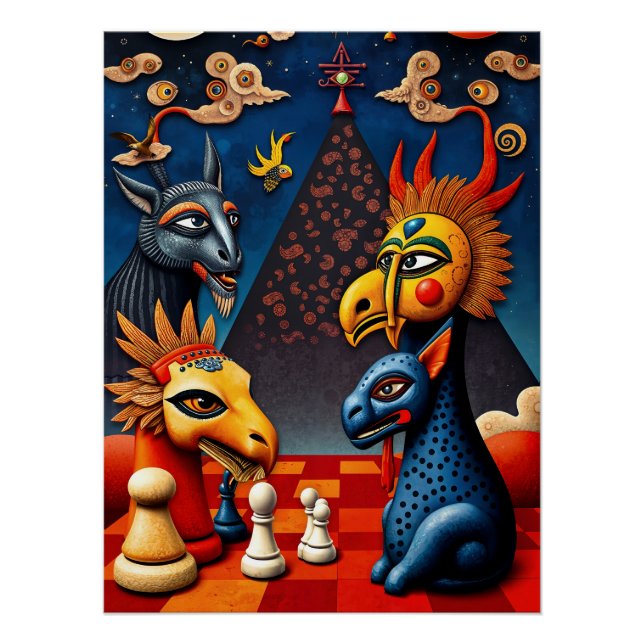 Póster cuadro surreal 3D (Anverso)