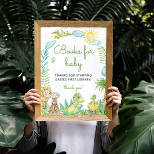 Póster Cuadros acuáticos de dinosaurios para bebé