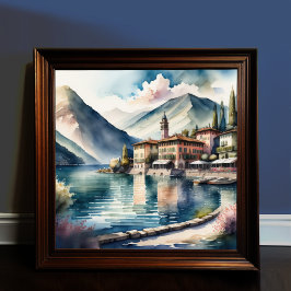 Póster Cuadros acuáticos del lago de Como