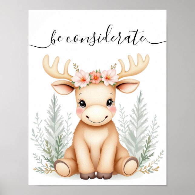 Póster Cuadros acuáticos extravagantes de Moose Woodland  (Frente)