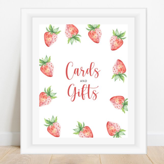 Póster Cuadros acuáticos Tarjetas de fresa y regalos para (Subido por el creador)