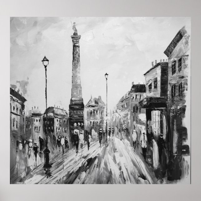 Póster Cuadros artísticos en blanco y negro. (Frente)