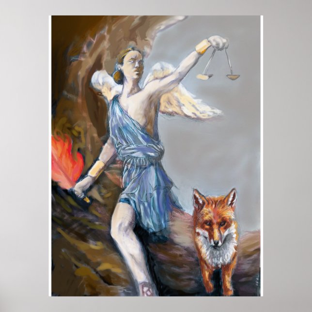 Póster "Cuadros de acuarela asombrosos de la némesis (Frente)