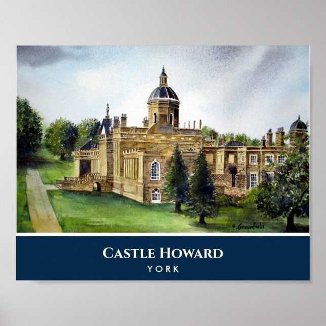 Póster Cuadros de acuarela de Castle Howard York (Frente)
