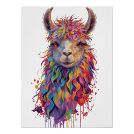 Póster Cuadros de llama arco iris