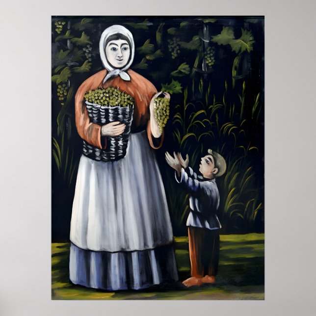 Póster Cuadros del pintor georgiano Niko Pirosmani (Frente)