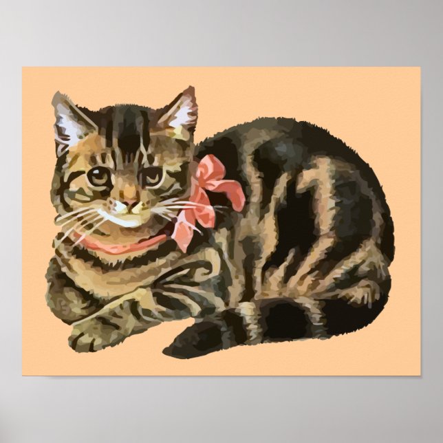 Póster Cuadros Tabby Calico Cat / Poster de gatitos (Frente)