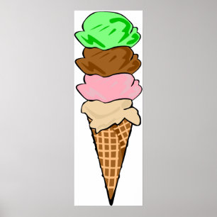 Póster Cuádruple helado