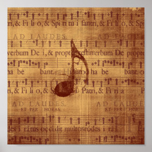 Póster Cuádruple/Nota musical