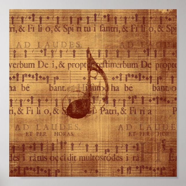 Póster Cuádruple/Nota musical (Frente)