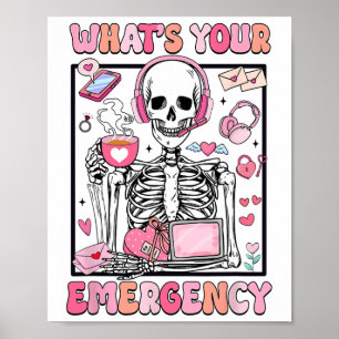 Póster ¿Cuál es su emergencia Día de San Valentín 911 des