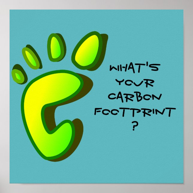 Póster ¿Cuál es tu huella de carbono? (Frente)