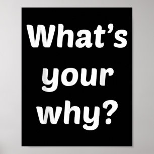 Póster Cuál es tu Porqué Inspirando Emprendedor Motivacio