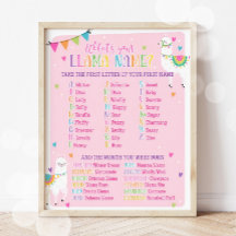 ¿Cuál es tu Poster de juego de Fiesta de nombre de