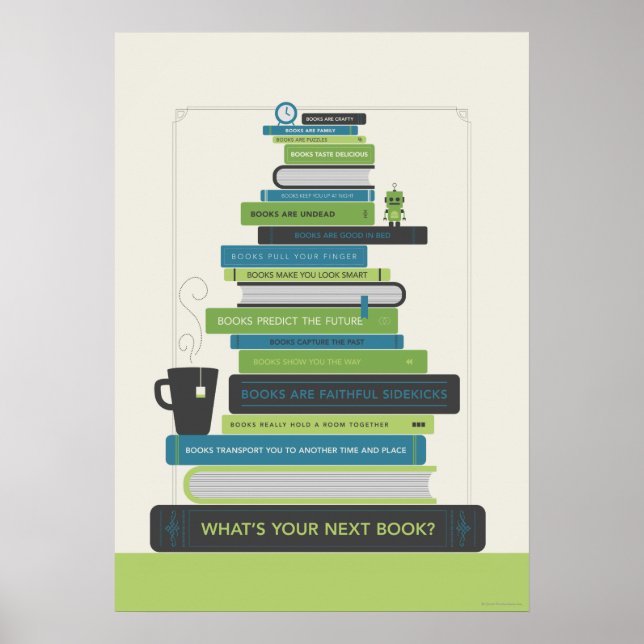 Póster ¿Cuál es tu próximo libro? (Frente)