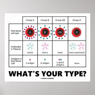 Póster ¿Cuál es tu tipo? (Grupos de anemia)