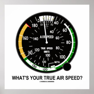 Póster ¿Cuál es tu verdadera velocidad de aire? Indicador