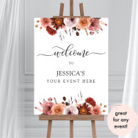 Cualquier evento, signo de bienvenida floral de Bo