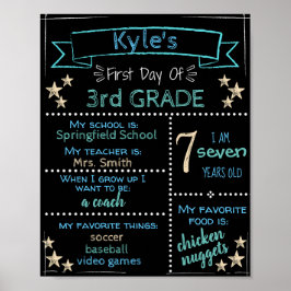 Póster CUALQUIER GRADO de Rótulo personalizado del primer