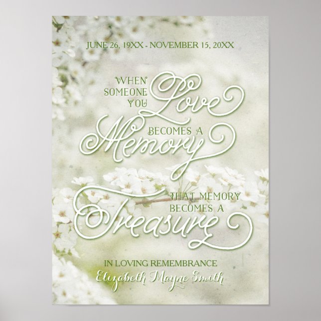 Póster Cuando alguien que amas se convierte en un recuerd (Frente)