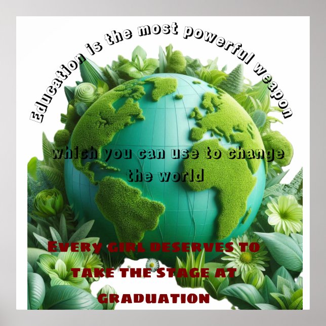 Póster Cuando educas a un chica, educas a una nación (Frente)