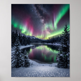 Póster Cuando el cielo se pinta a sí mismo en fuego celes