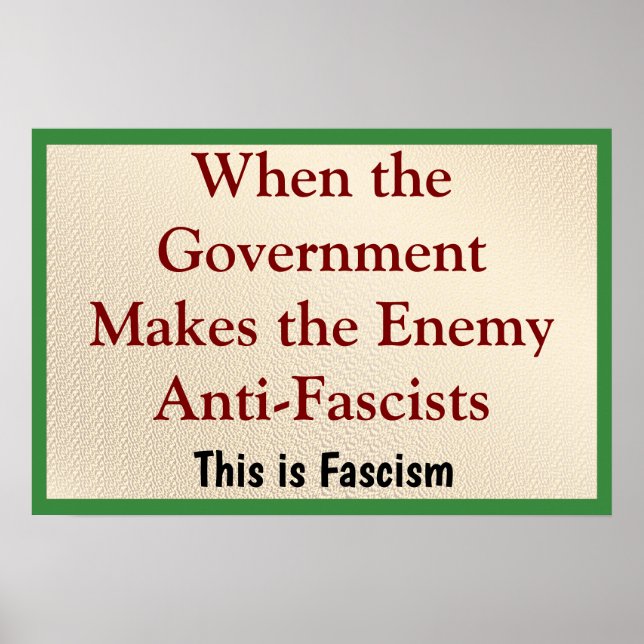 Póster Cuando el enemigo es antifascista (Frente)