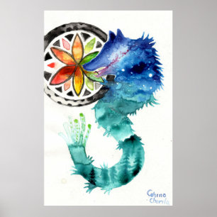 Póster cuando el lobo daciano está perdiendo el bosque