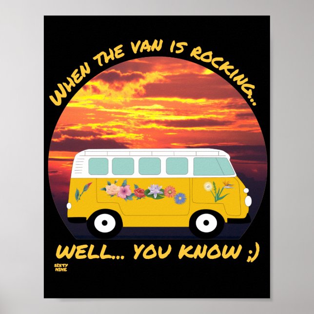 Póster CUANDO EL VAN ESTÁ ROCCANDO... divertida vanvida p (Frente)