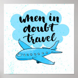 Póster Cuando en duda viajar