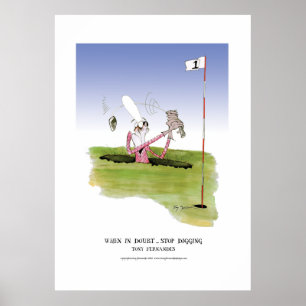Póster cuando en la parada de la duda que cava, poster