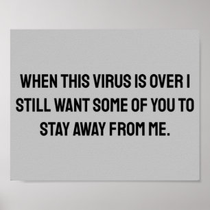 Póster Cuando este virus supera el humor de 2020
