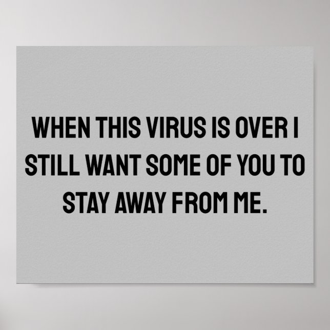 Póster Cuando este virus supera el humor de 2020 (Frente)